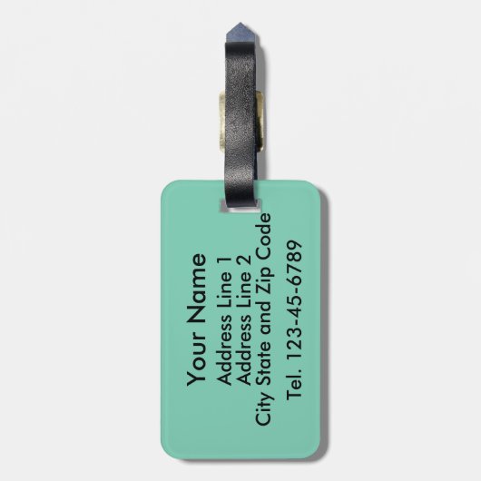 ヒマワリパーソナライズされた植物学 ラゲッジタグ (裏面縦)