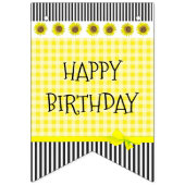 ヒマワリパーソナライズされた誕生日パーティーバナー バンティングフラッグ (第3の旗)