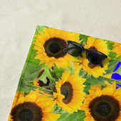 ヒマワリビーチタオルウクライナ国旗の色 ビーチタオル (インサイチュ)