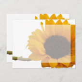 ヒマワリフォトフラットノートカード 招待状 (正面/裏面)