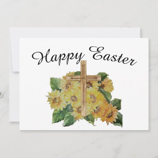 ヒマワリフローラとクロス復活祭 シーズンカード (正面)