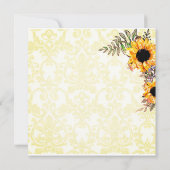 ヒマワリフローライ素朴ロ結婚ーズ 招待状 (裏面)