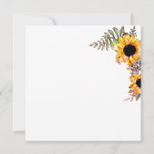 ヒマワリフローライ素朴ロ結婚ーズ 招待状 (裏面)