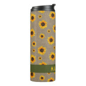 ヒマワリフローラバーラップオ素朴リーブグリーンカスタム タンブラー (回転左)
