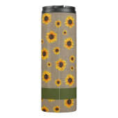 ヒマワリフローラバーラップオ素朴リーブグリーンカスタム タンブラー (裏面)