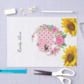 ヒマワリフローラピンクエレファントティッシュペーパー 薄葉紙 (クラフト)