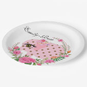 ヒマワリフローラピンクゾウ紙プレート ペーパープレート (アングル)