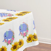 ヒマワリフローラブルーエレファントテーブルクロス テーブルクロス (インサイチュ)