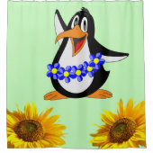 ヒマワリフローラペンギンのシャワーカーテン シャワーカーテン (正面)
