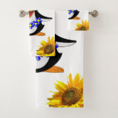 ヒマワリフローラペンギン風呂タオルセット バスタオルセット (インサイチュ)