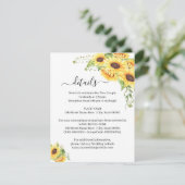 ヒマワリフローラボホシック詳細挿入カード 招待状 (スタンド正面)