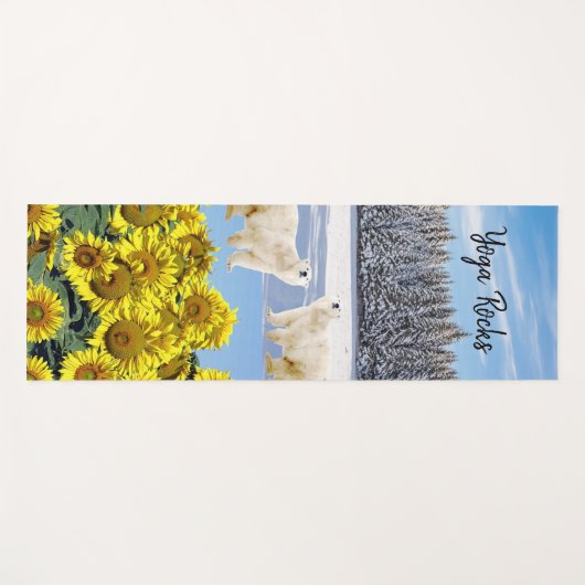 ヒマワリフローラポーラベアヨガマット ヨガマット (正面(横))