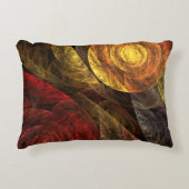 ヒマワリフローラモダン抽象芸術アートパターン アクセントクッション (正面)