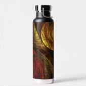 ヒマワリフローラモダン抽象芸術アートパターン ウォーターボトル (左面)