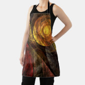 ヒマワリフローラモダン抽象芸術アートパターン エプロン (インサイチュ)