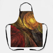 ヒマワリフローラモダン抽象芸術アートパターン エプロン (正面)