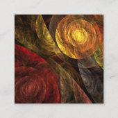 ヒマワリフローラモダン抽象芸術アートパターン エンクロージャーカード (正面)