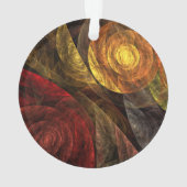 ヒマワリフローラモダン抽象芸術アートパターン オーナメント (裏面)