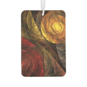 ヒマワリフローラモダン抽象芸術アートパターン カーエアーフレッシュナー (裏面)