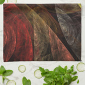 ヒマワリフローラモダン抽象芸術アートパターン キッチンタオル (折り畳み)