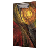 ヒマワリフローラモダン抽象芸術アートパターン クリップボード (左)