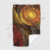 ヒマワリフローラモダン抽象芸術アートパターン ゴルフタオル (インサイチュ)