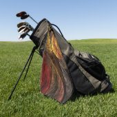 ヒマワリフローラモダン抽象芸術アートパターン ゴルフタオル (グリーン)