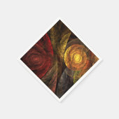 ヒマワリフローラモダン抽象芸術アートパターン スタンダードカクテルナプキン (角)