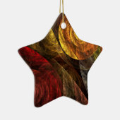 ヒマワリフローラモダン抽象芸術アートパターン セラミックオーナメント (右)