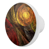 ヒマワリフローラモダン抽象芸術アートパターン セラミックノブ (右)