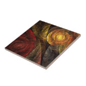 ヒマワリフローラモダン抽象芸術アートパターン タイル (側面)