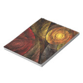 ヒマワリフローラモダン抽象芸術アートパターン ノートパッド (回転)