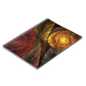 ヒマワリフローラモダン抽象芸術アートパターン ノートブック (左側)