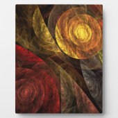 ヒマワリフローラモダン抽象芸術アートパターン フォトプラーク (正面)