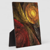 ヒマワリフローラモダン抽象芸術アートパターン フォトプラーク (側面)