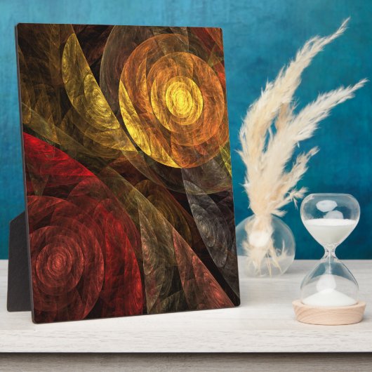 ヒマワリフローラモダン抽象芸術アートパターン フォトプラーク (側面)