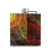 ヒマワリフローラモダン抽象芸術アートパターン フラスク (裏面)