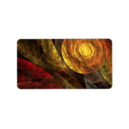 ヒマワリフローラモダン抽象芸術アートパターン ラベル