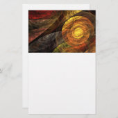 ヒマワリフローラモダン抽象芸術アートパターン 便箋 (正面/裏面)