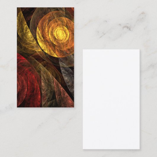 ヒマワリフローラモダン抽象芸術アートパターン 名刺 (正面/裏面)