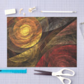 ヒマワリフローラモダン抽象芸術アートパターン 薄葉紙 (クラフト)