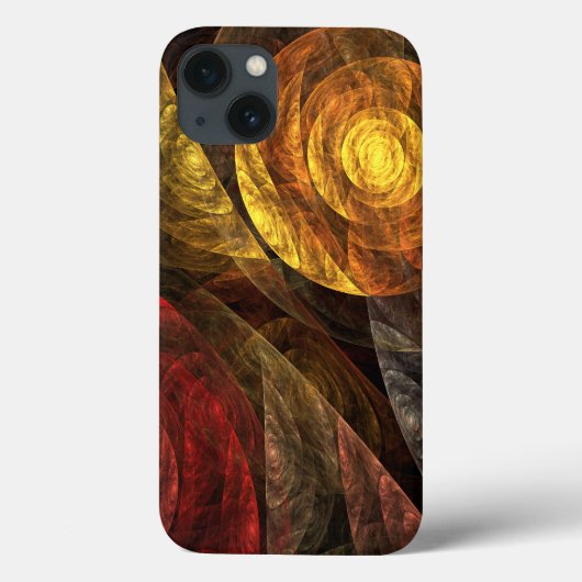ヒマワリフローラモダン抽象芸術アートパターン Case-Mate iPhoneケース (裏面)