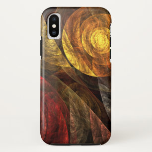 ヒマワリフローラモダン抽象芸術アートパターン iPhone XSケース