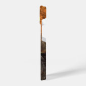 ヒマワリフローラモダン抽象芸術アートパターン iPhoneケース (左側面)