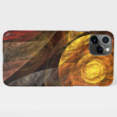 ヒマワリフローラモダン抽象芸術アートパターン iPhoneケース (裏面横)