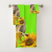 ヒマワリフローラモンキーグリーンバスタオルセット バスタオルセット (インサイチュ)