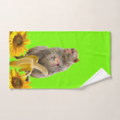 ヒマワリフローラモンキーグリーンバスタオルセット バスタオルセット (ハンドタオル)