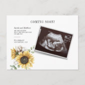 ヒマワリフローラユーカリプトゥスソノグラム妊娠 案内ポストカード (正面)