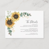 ヒマワリフローラユーカリ結婚グリーナリー エンクロージャーカード (正面)