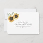 ヒマワリフローラユーカリ結婚プス サンキューカード (裏面)